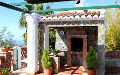 Barbecue area is well prepared and clean